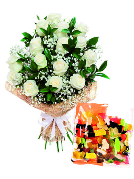 Rose con caramelle