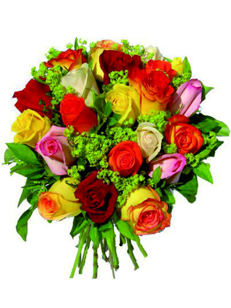 Bouquet di rose colorate